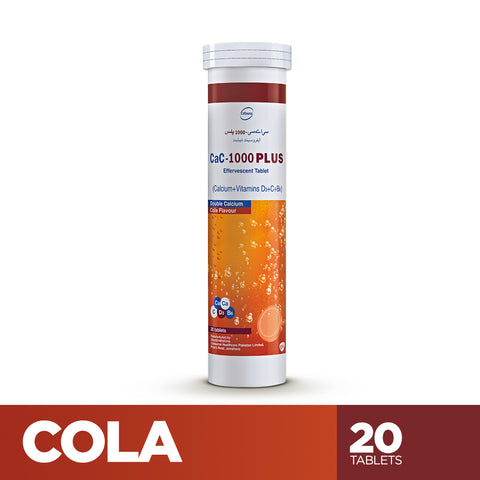 CaC 1000 Plus Effervescent Cola Flavor 20 Tablets